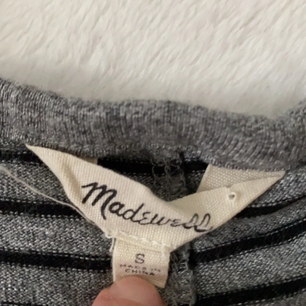 Madewell | Highpoint Tank Dress Sleeveless Above Knee G2326 Gray/Black Stripe S - Picture 7 of 16